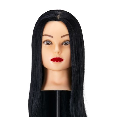 Gabbiano WZ2 synthetic hair hairdressing training head, color 1H, length 24"