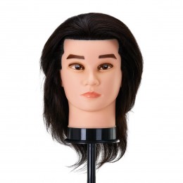 Gabbiano WZ3 hairdressing training head, natural hair, color 1H, length 8"