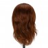 Gabbiano WZ4 hairdressing beard training head, natural hair, color 4H, length 8"+6""