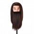 Gabbiano WZ4 hairdressing beard training head, synthetic hair, color 4H, length 8"+6""