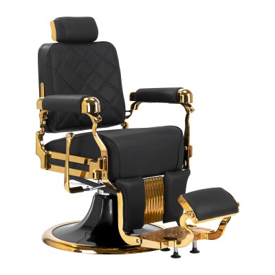 Gabbiano barber chair Leonardo gold black