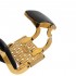 Gabbiano barber chair Leonardo gold black