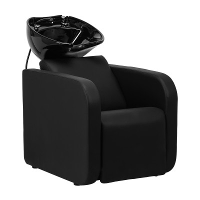 Gabbiano Sylvia hairdressing wash station with electric footrest black
