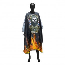 Barber's cape with rubber collar J-455