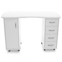 Desk 2027 white two cabinets