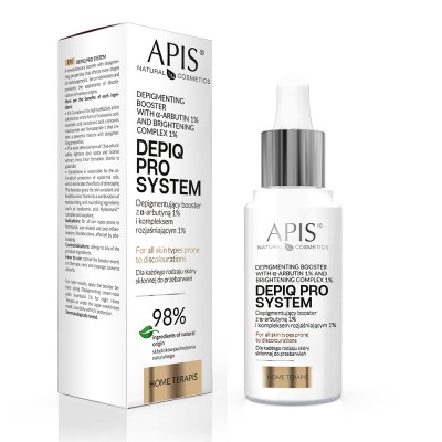 APIS DEPIQ PRO SYSTEM Depigmenting booster with α-arbutin 1% and brightening complex 1% 30 ml APIS DEPIQ PRO SYSTEM Depigmenting booster with α-arbutin 1% and brightening complex 1% 30 ml