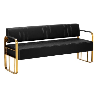Gabbiano Avila waiting room sofa gold black