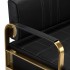 Gabbiano Avila waiting room sofa gold black