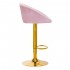 4Rico Bar stool QS-B16G velvet pink