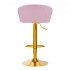 4Rico Bar stool QS-B16G velvet pink