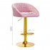 4Rico Bar stool QS-B16G velvet pink