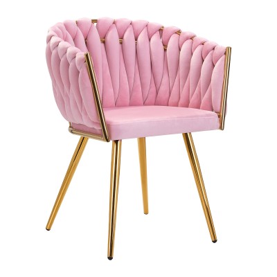 4Rico chair QS-GW06G velvet pink