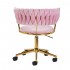 4Rico swivel chair QS-GW01G velvet pink