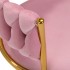 4Rico swivel chair QS-GW01G velvet pink