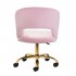 4Rico swivel chair QS-OF212G velvet pink