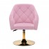 4Rico swivel armchair QS-BL14G velvet pink