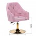 4Rico swivel armchair QS-BL14G velvet pink