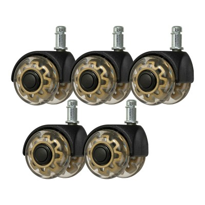 Roll Speed Duo push-in stool wheel, set of 5 Roll Speed Duo push-in stool wheel, set of 5