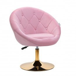 4Rico swivel armchair QS-BL12G velvet pink 4Rico swivel armchair QS-BL12G velvet pink