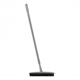 Rubber hairdressing broom with telescopic handle, gray