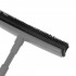 Rubber hairdressing broom with telescopic handle, gray