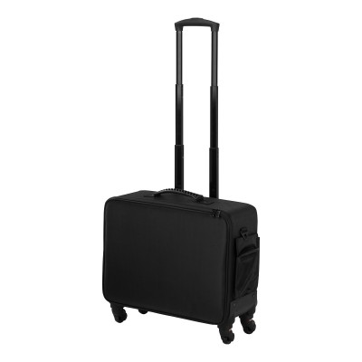 Hairdressing suitcase on wheels, black