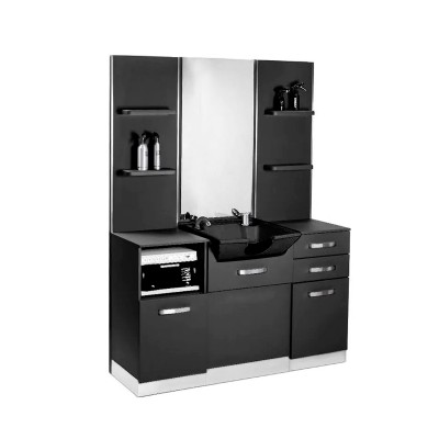 Gabbiano hairdressing console with sink B085B black