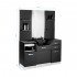 Gabbiano hairdressing console with sink B085B black