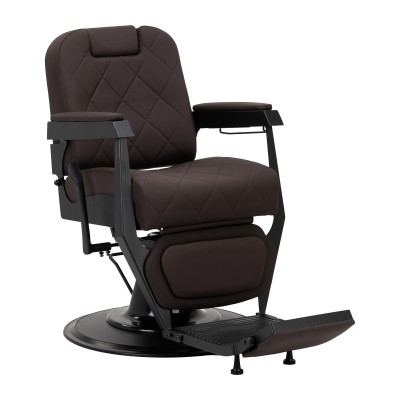 Gabbiano Bruno barber chair brown with black frame