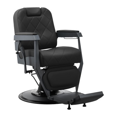 Gabbiano Bruno barber chair black with graphite frame
