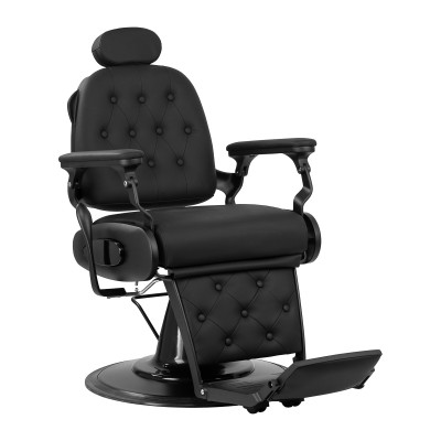 Gabbiano Francesco black barber chair with black frame