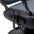Gabbiano Francesco barber chair in graphite with brushed black frame