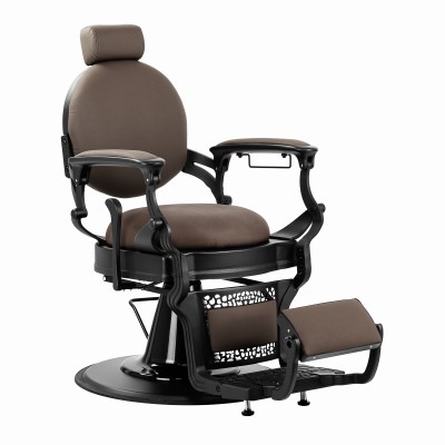 Gabbiano Barber chair Niccolo brown buttonless