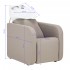 Gabbiano Sylvia barber's washstand with electric footrest beige