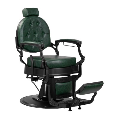 Gabbiano President barber chair green with black frame