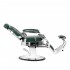 Gabbiano President Barber Chair Green with Chrome Frame