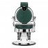 Gabbiano President Barber Chair Green with Chrome Frame
