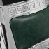 Gabbiano President Barber Chair Green with Chrome Frame