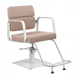 Gabbiano hairdressing chair Porto white and beige Gabbiano hairdressing chair Porto white and beige