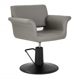 Gabbiano hairdressing chair Lucca Grey black base Gabbiano hairdressing chair Lucca Grey black base