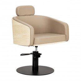 Gabbiano hairdressing chair Wratislavia beige black base Gabbiano hairdressing chair Wratislavia beige black base