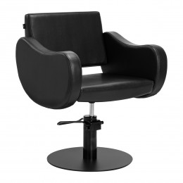 Gabbiano hairdressing chair Seville Black Black base
