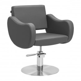 Gabbiano hairdressing chair Seville grey INOX base