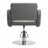 Gabbiano hairdressing chair Seville grey INOX base