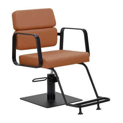 Gabbiano hairdressing chair Porto black and orange