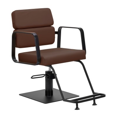 Gabbiano Porto black and chocolate hairdressing chair
