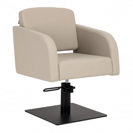 Gabbiano hairdressing chair Elda grey beige black base Gabbiano hairdressing chair Elda grey beige black base