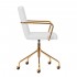 Cosmetic Chair QS-OF211G gold cream - gray