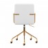 Cosmetic Chair QS-OF211G gold cream - gray