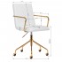 Cosmetic Chair QS-OF211G gold cream - gray